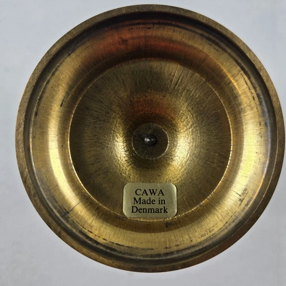 CAWA Denmark Solid Brass Candlestick Holder Danish Mid Century Modern 7
